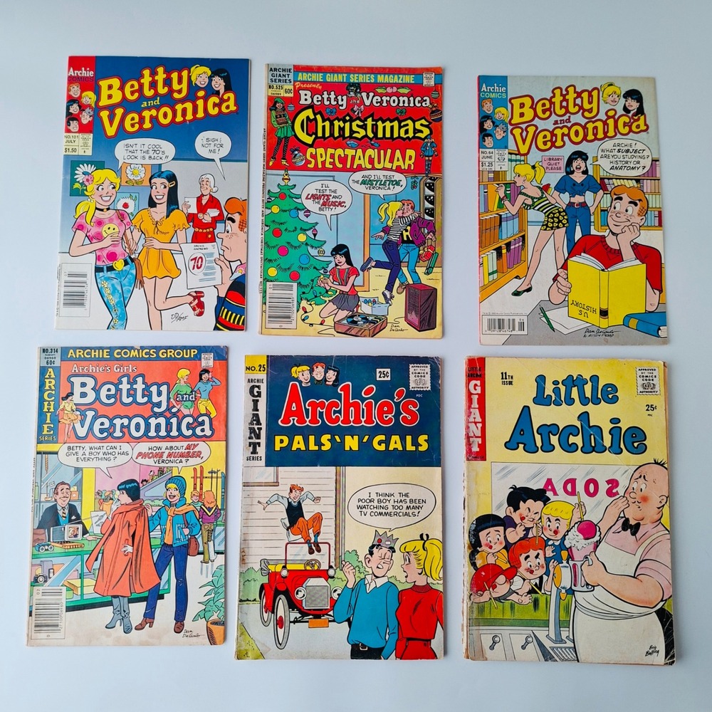 30 VTG Comics Lot Archie Betty Veronica Jughead Richie Rich Heathcliff 1960s-80s